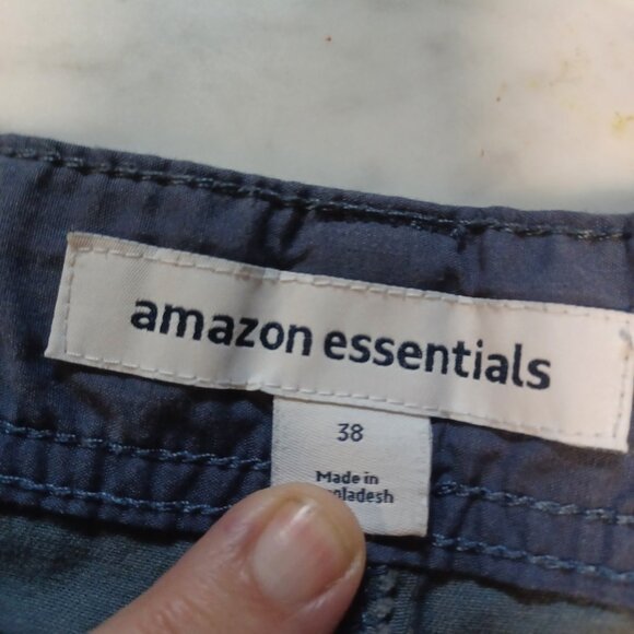 Amazon Essentials Men's Cargo Shorts SZ 38 Blue Gray - Picture 5 of 6